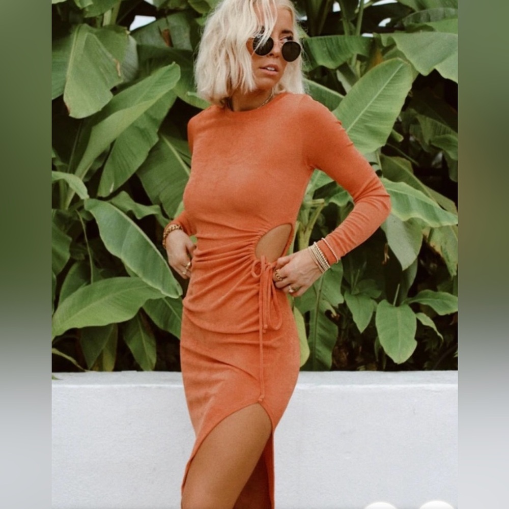 12th Tribe Vibrant Orange Dress